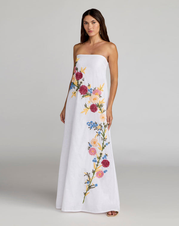 Long Floral Formal Evening Dress Mac Duggal 9498