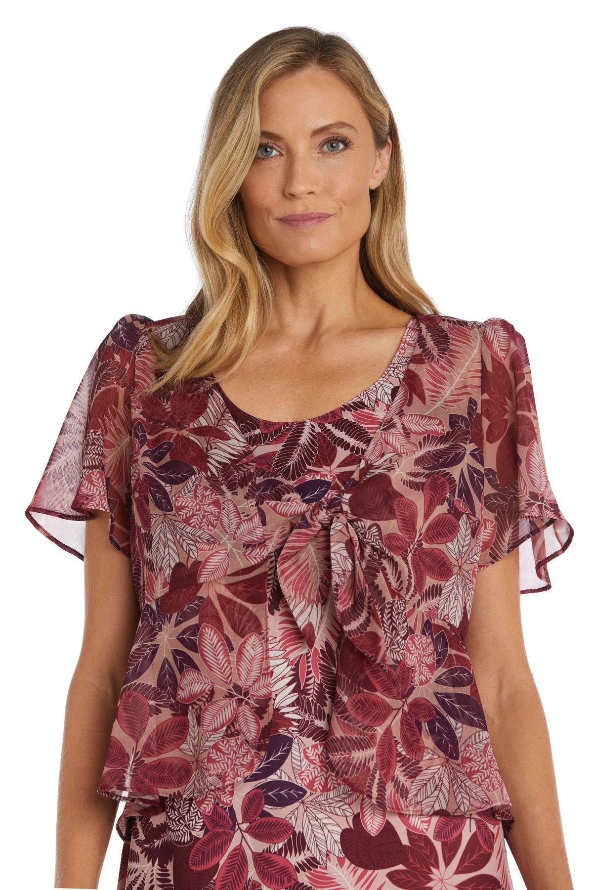 Formal Dresses Floral Print Short Formal Dress Burgundy