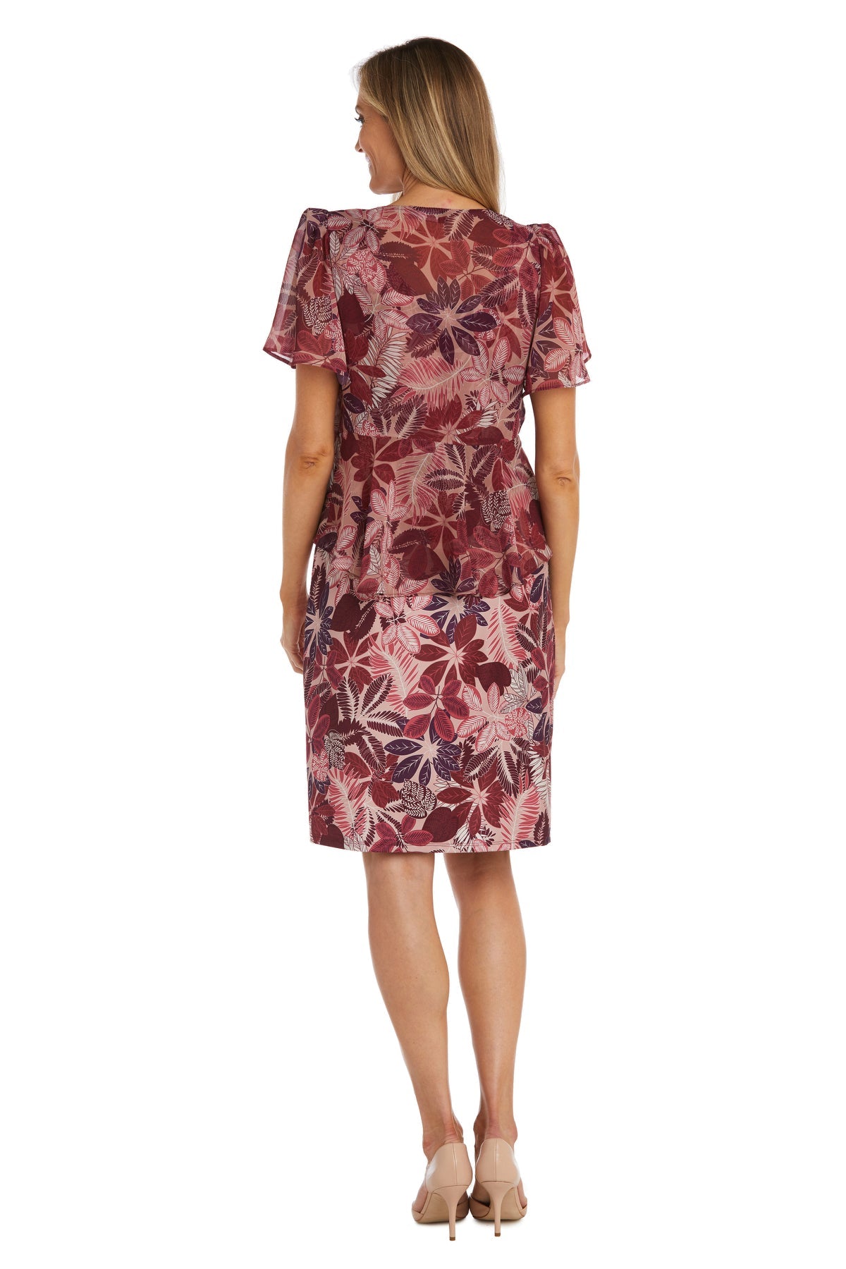 R&M Richards 9526 Floral Print Short Formal Dress