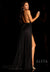 Formal Dresses Formal Long Trail High Slit Evening Dress Black