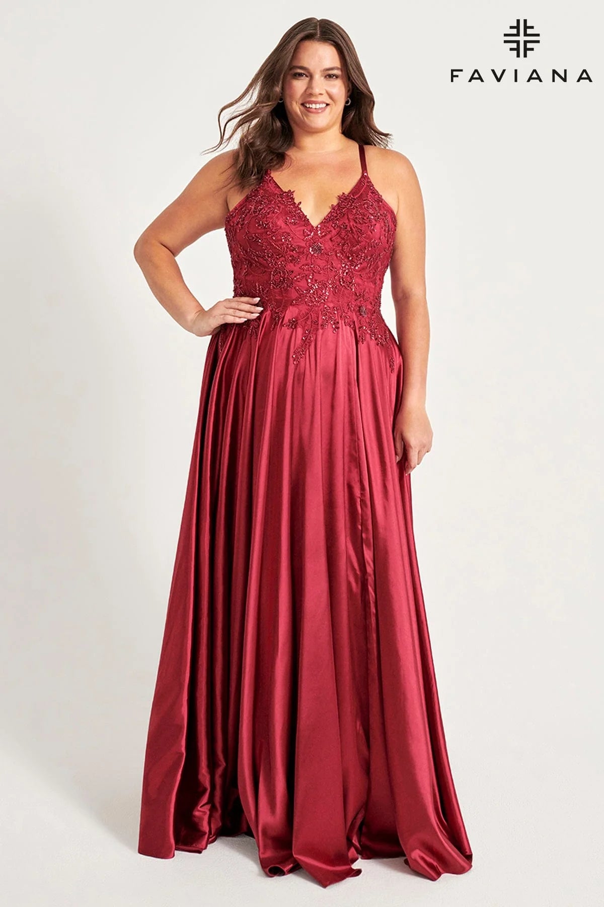 Faviana 9533 Long Formal Plus Size Prom Dress