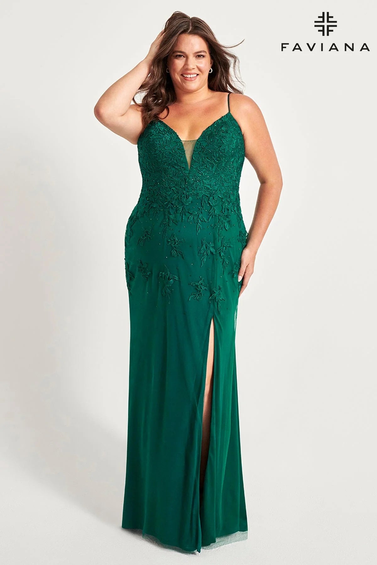 Faviana 9539 Prom Long Plus Size Formal Dress