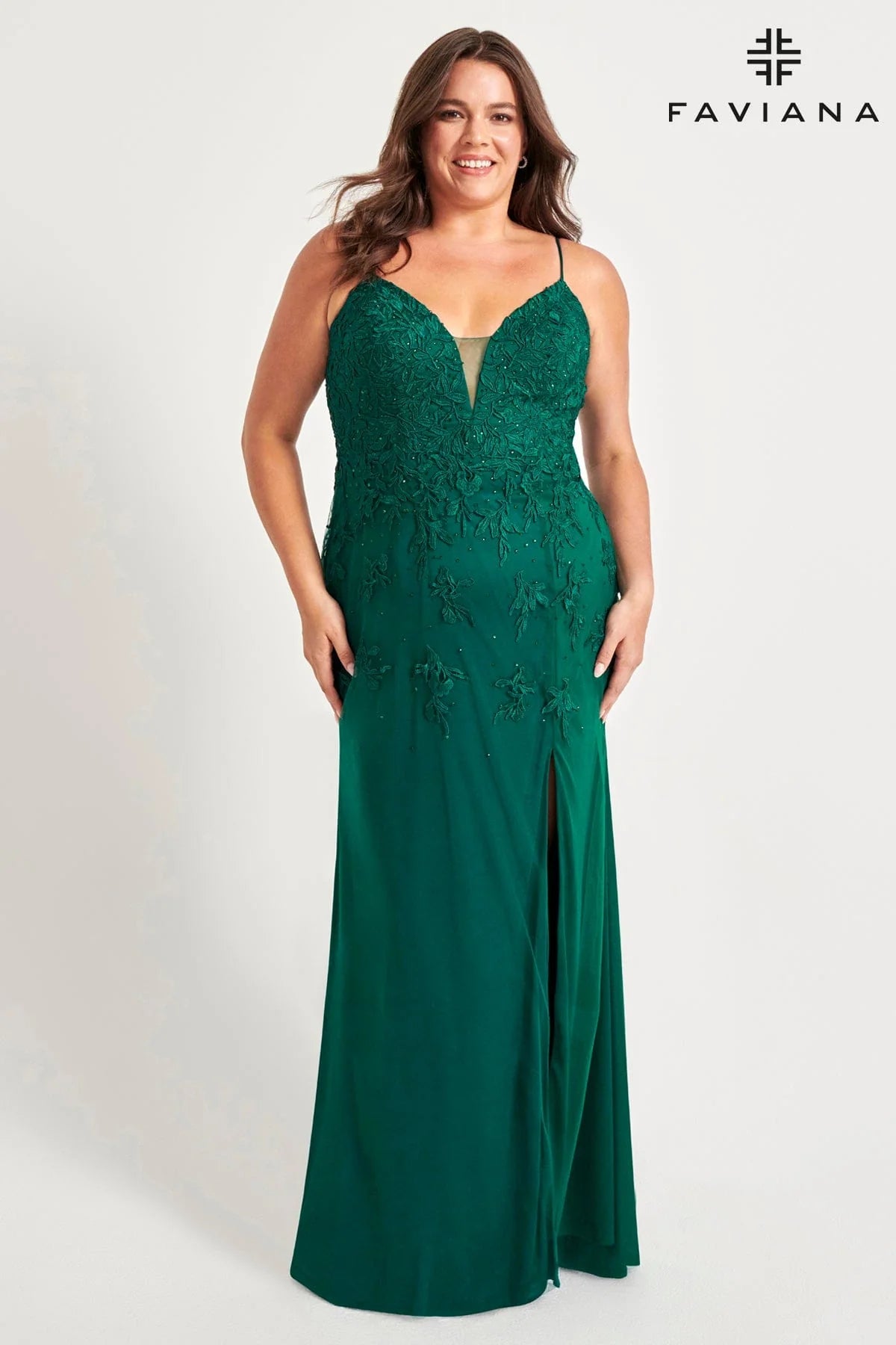 Faviana 9539 Prom Long Plus Size Formal Dress