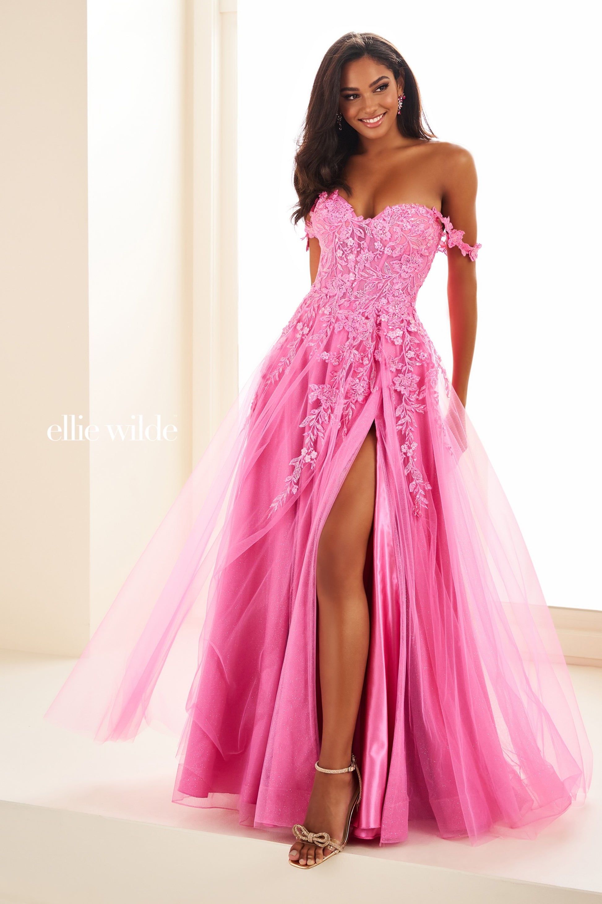 Ellie Wilde EW35101 Prom Long Formal Glitter Ball Gown