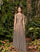 Formal Dresses Metallic Long Formal Beaded Evening Dress Smoke