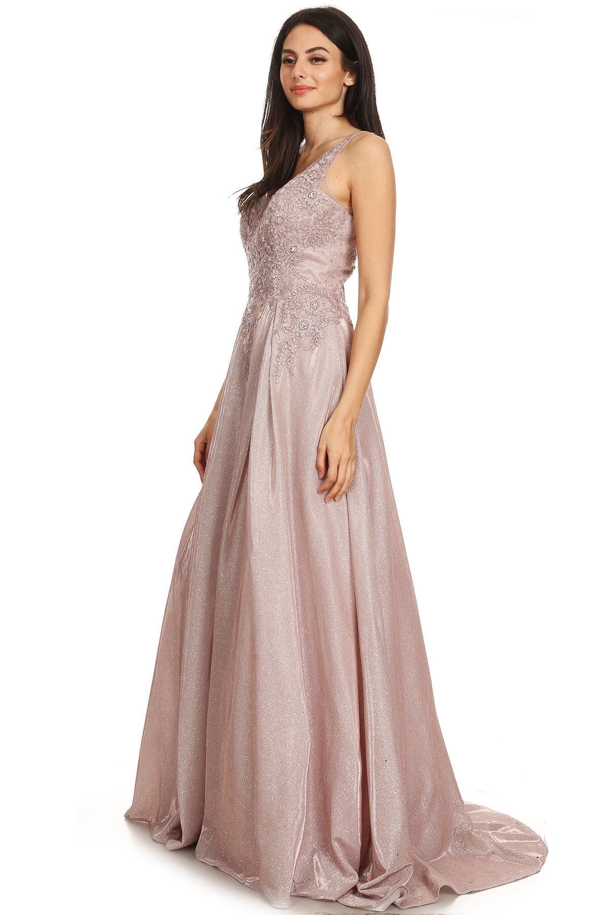 Prom Dresses Long Formal Prom A Line Dress Eureka Fashion 9606 Mocha
