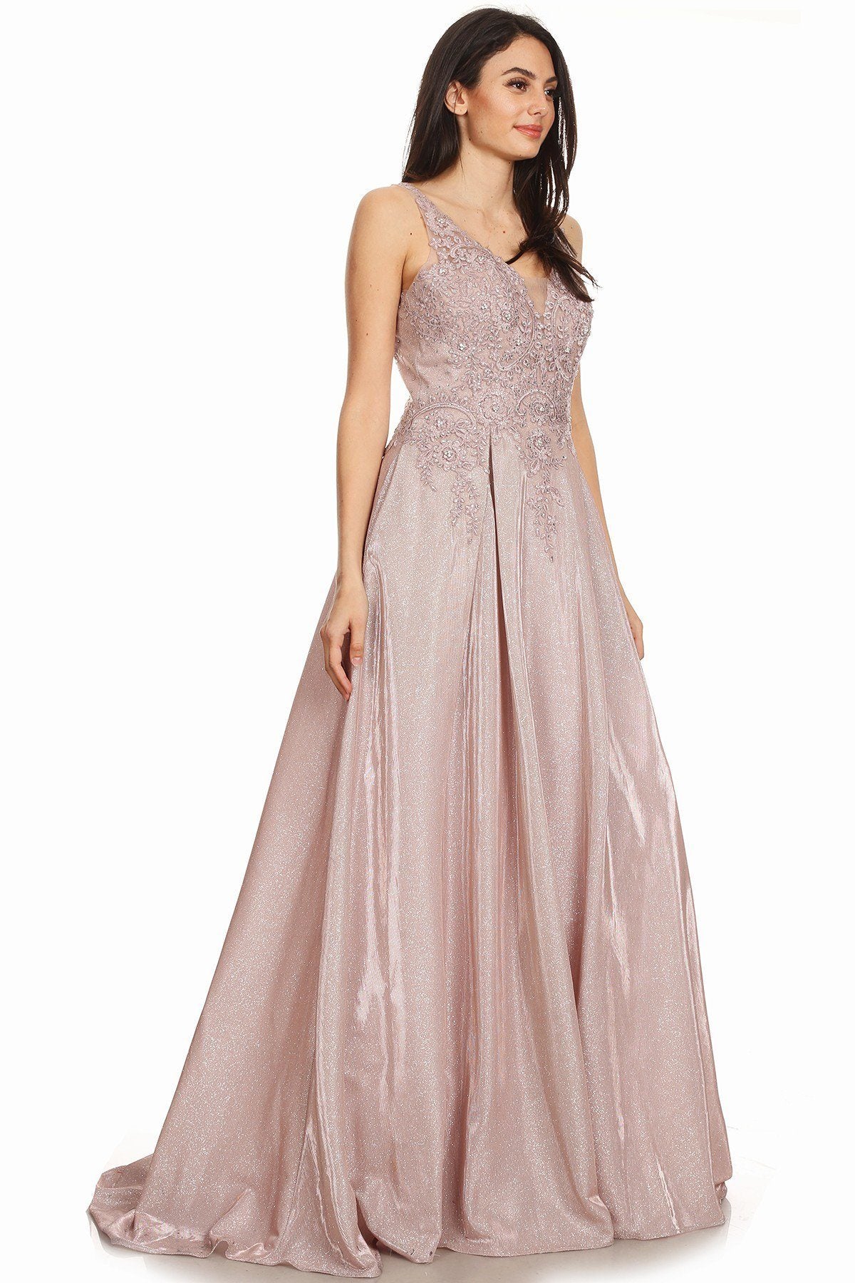 Prom Dresses Long Formal Prom A Line Dress Eureka Fashion 9606 Mocha