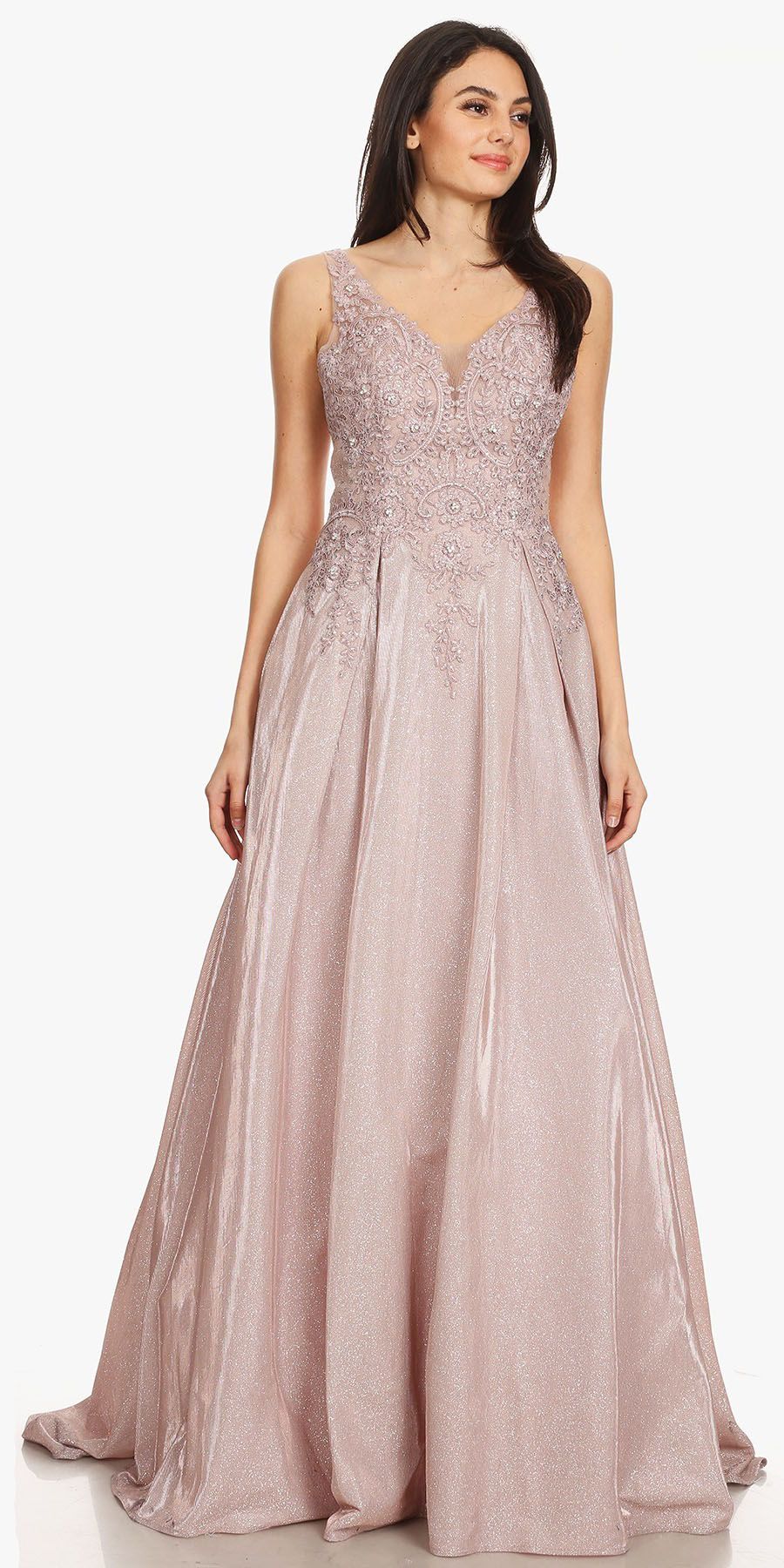 Prom Dresses Long Formal Prom A Line Dress Eureka Fashion 9606 Mocha