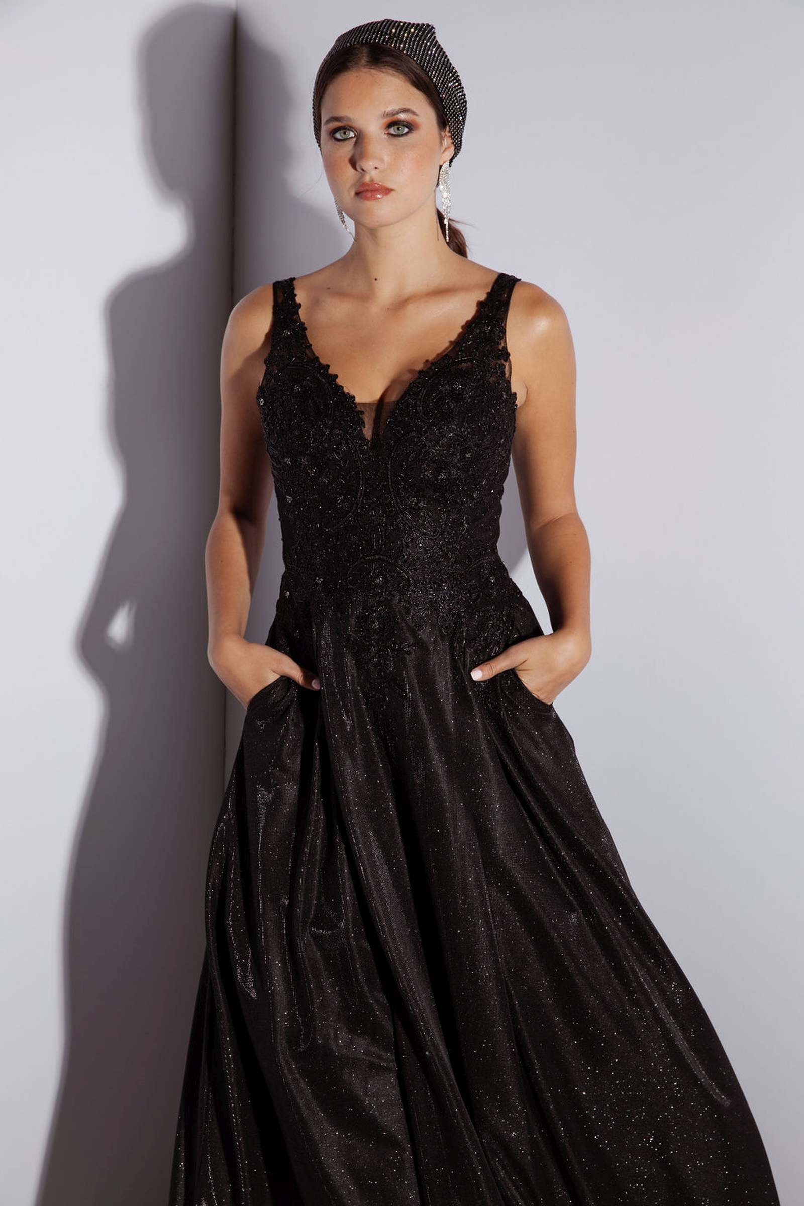 Prom Dresses Long Formal Prom A Line Dress Eureka Fashion 9606 Black