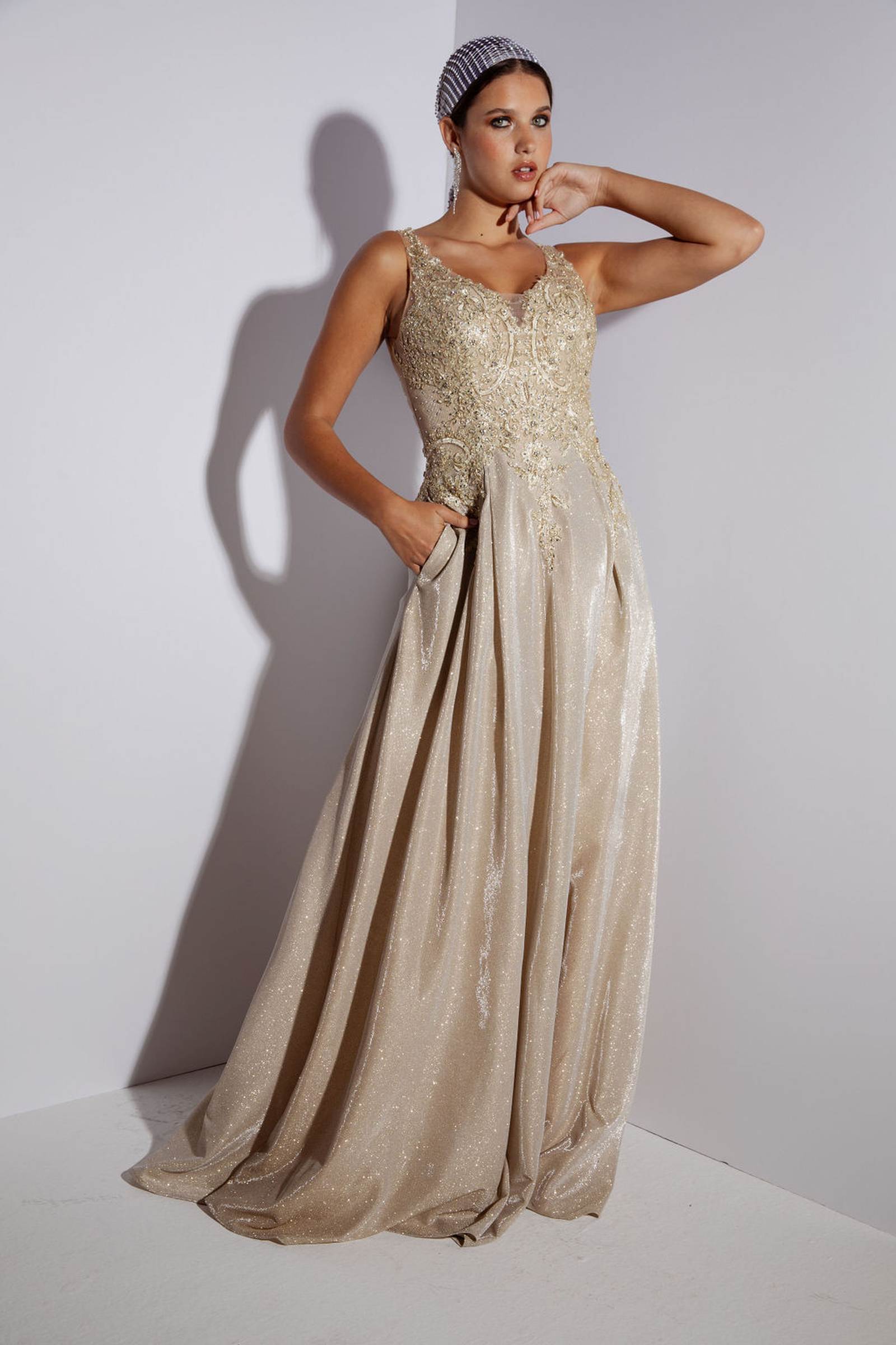 Prom Dresses Long Formal Prom A Line Dress Eureka Fashion 9606 Champagne