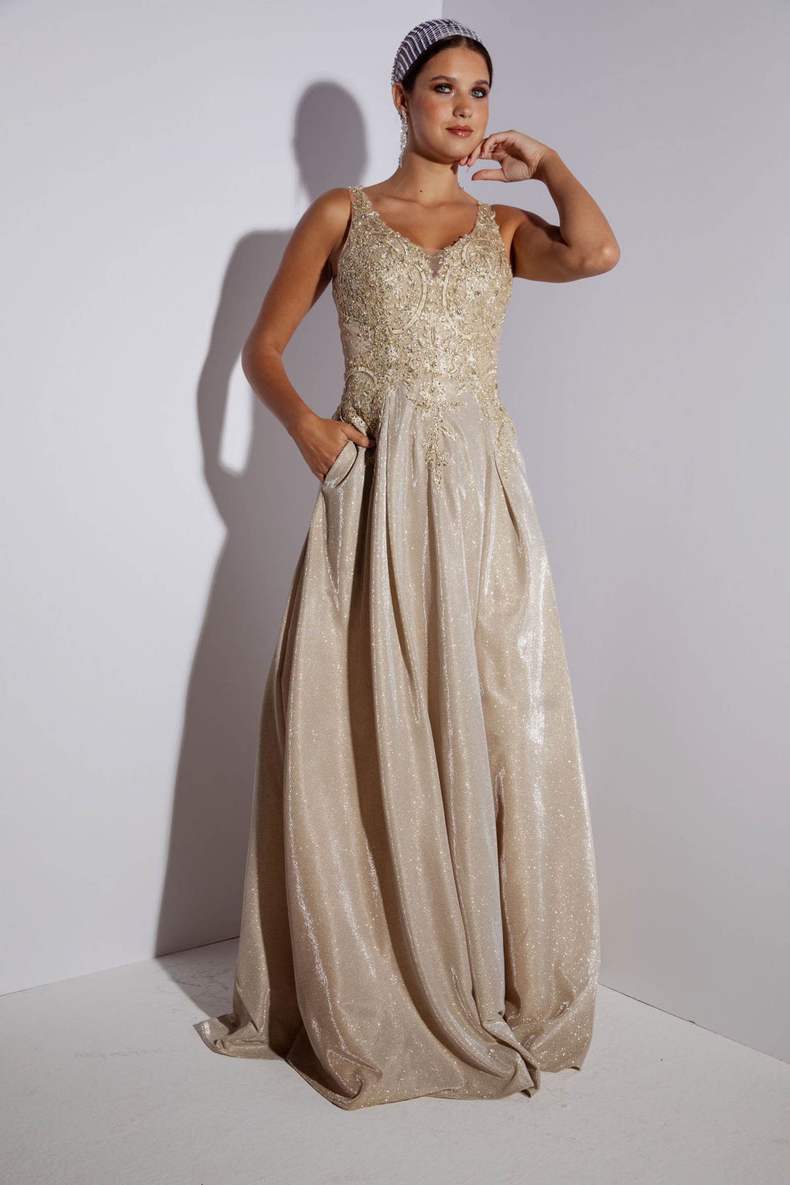 Prom Dresses Long Formal Prom A Line Dress Eureka Fashion 9606 Champagne