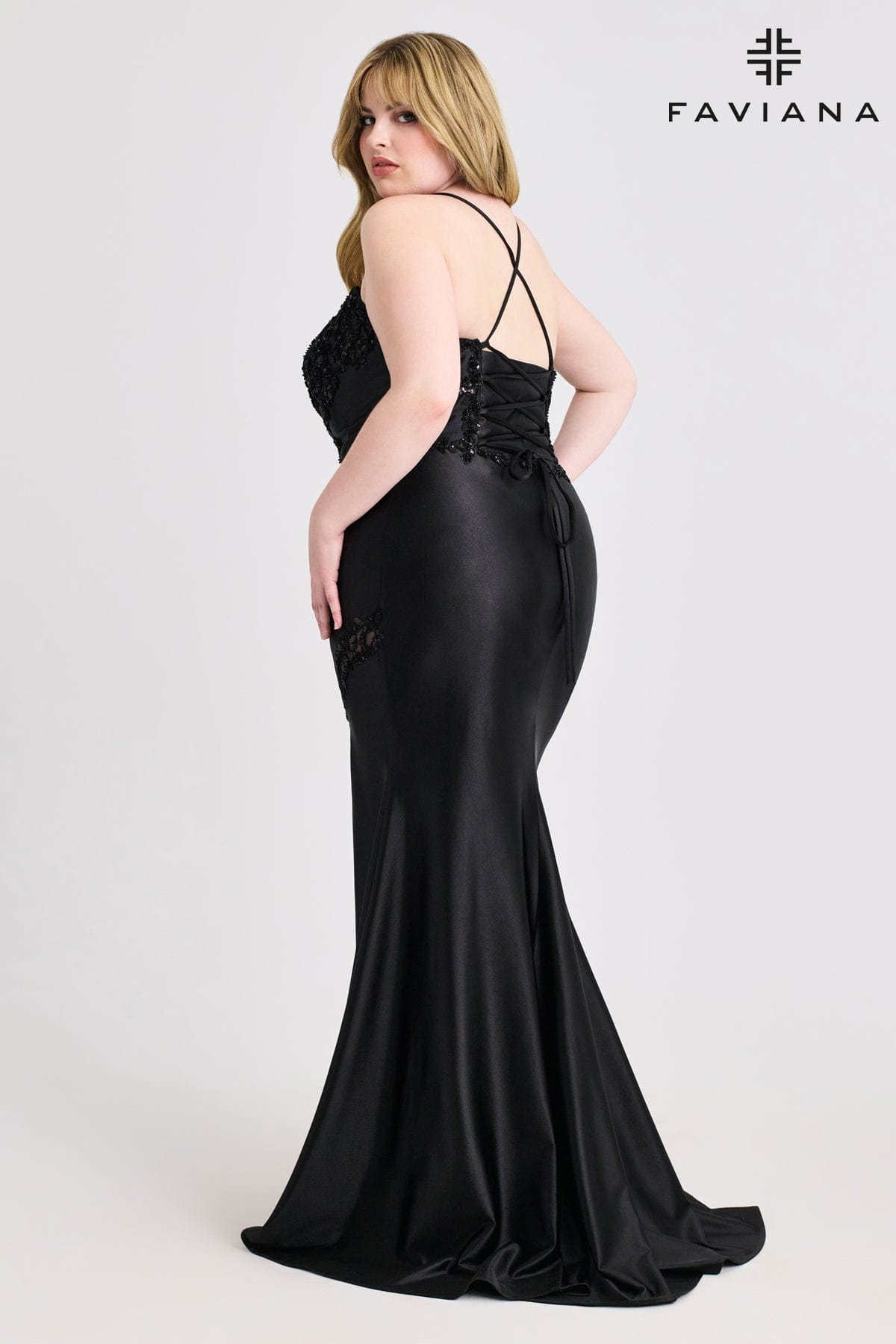 Prom Dresses Long Beaded Slit Evening Prom Dress Black