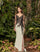 Formal Dresses  Beaded Long Sleeve Formal Applique Evening Dress Soft White/Black