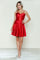 Cocktail Dresses Short A Line Homecoming Cocktail Dress Red