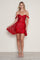 Cocktail Dresses Homecoming A Line Sequin Applique Short Cocktail Dress Red