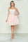 Cocktail Dresses Short A Line Floral Applique Cocktail Dress Rose