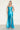 Prom Dresses Pleated Long Formal Fitted Slit Prom Dress Turquoise