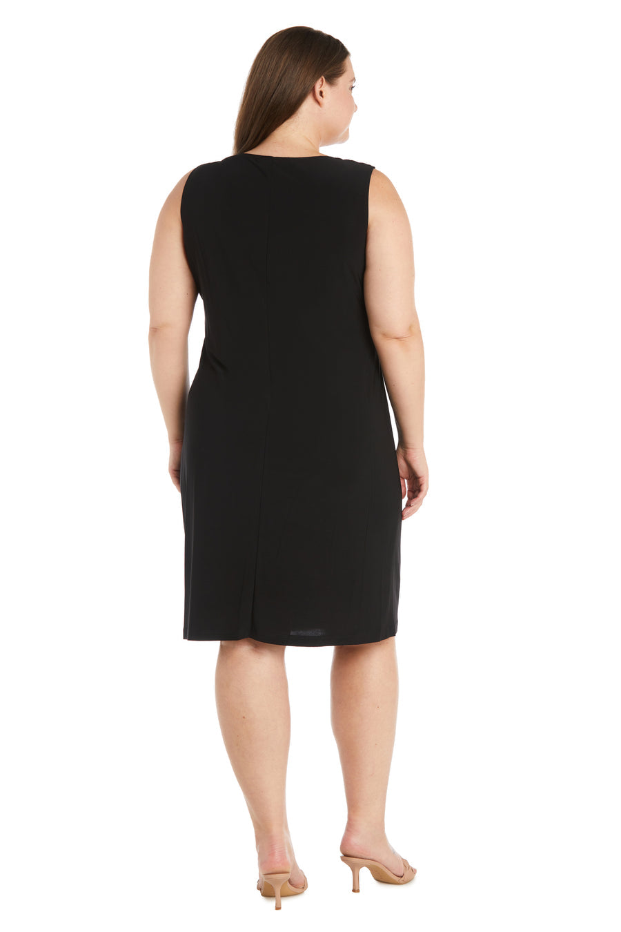 R&M Richards 7967W Short Puff Print Plus Size Dress