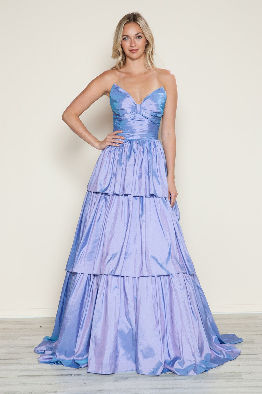 Prom Dresses A Line Long Formal Tiered Prom Dress Lavender