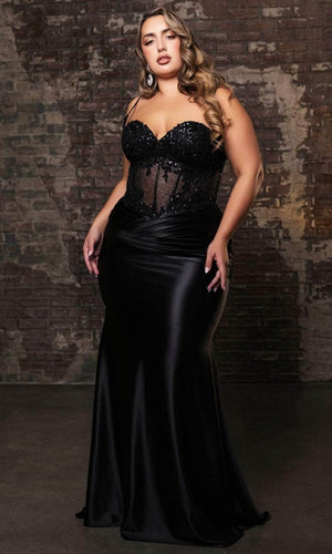 Sweetheart Floor-Length Satin Prom Mermaid Dress May Queen MQ2139