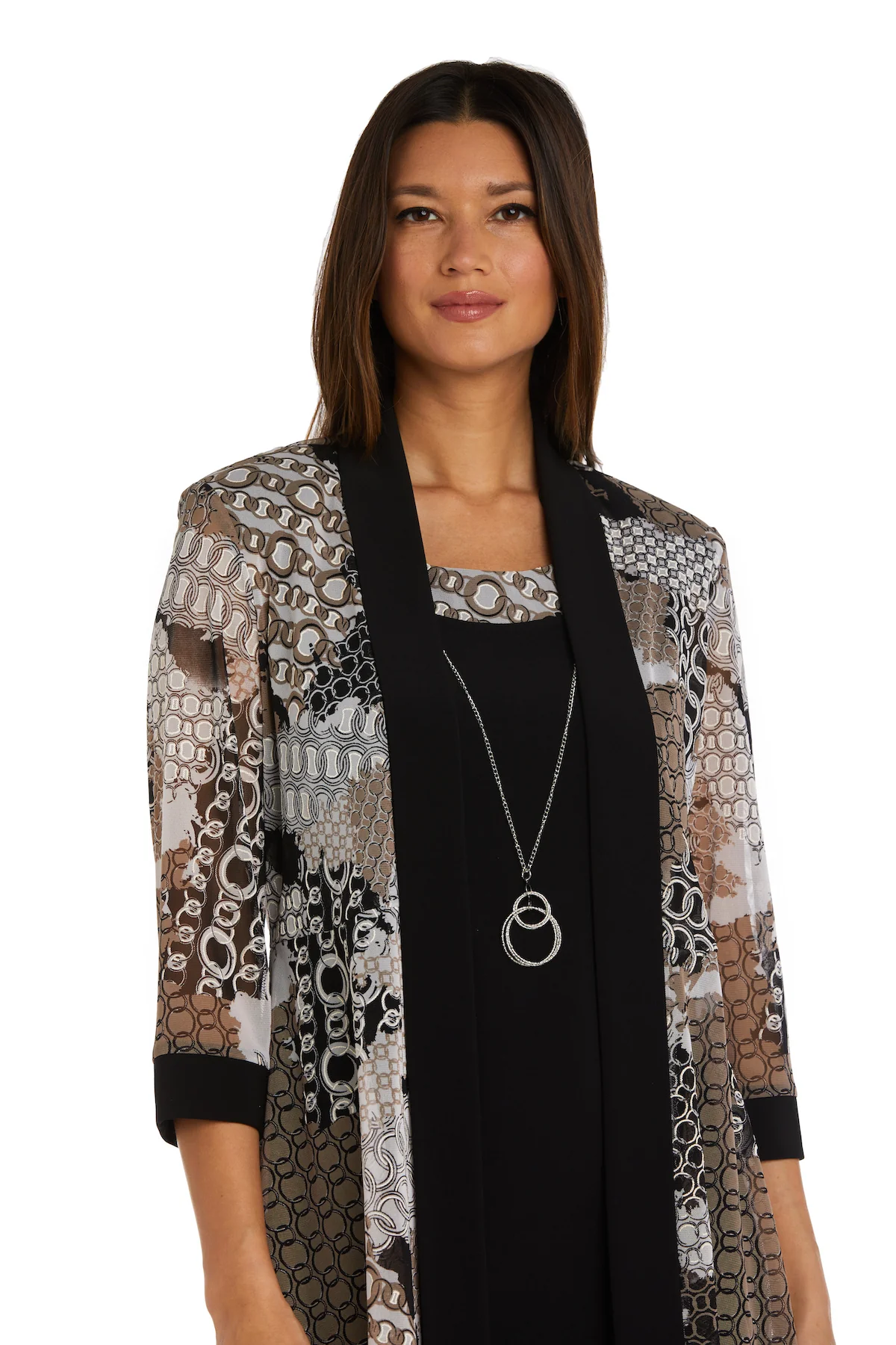 Mother of the Bride Dresses Two Piece Short Mother of the Bride Jacket Dress Taupe Black
