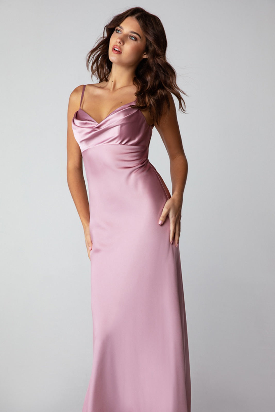 Prom Dresses Formal Prom Long Fitted Dress Eureka Fashion 9711 Dusty Rose