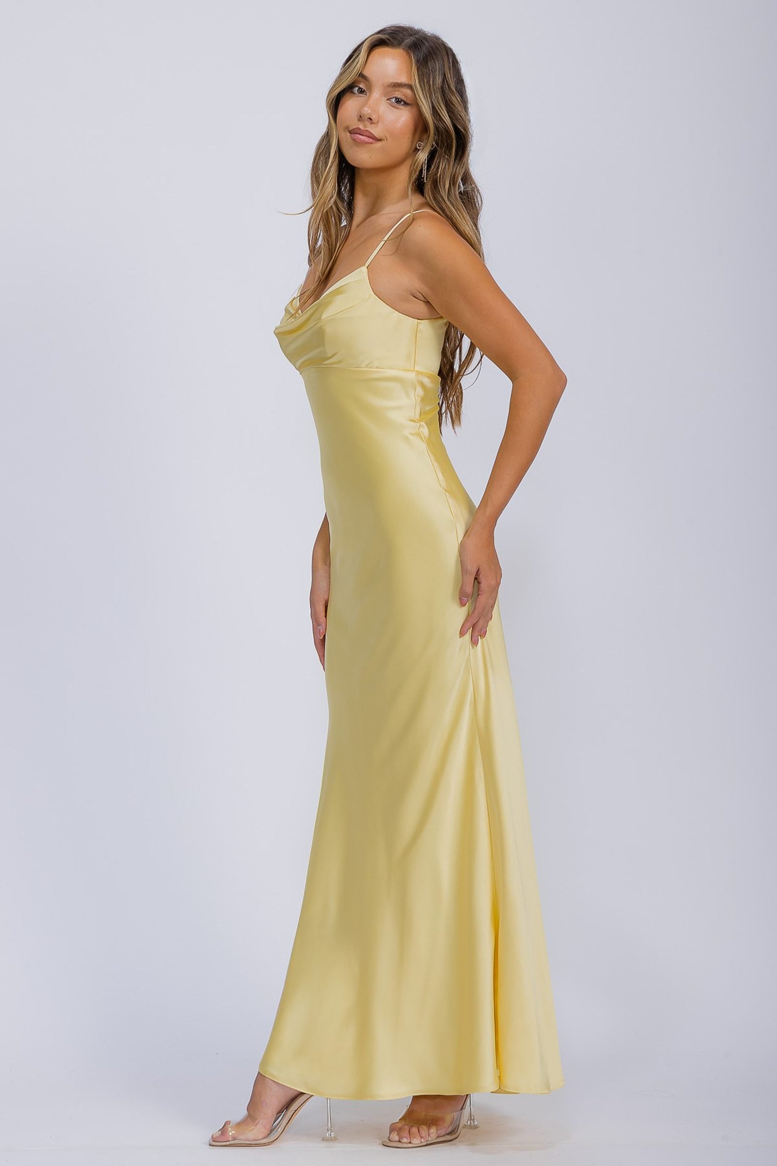 Prom Dresses Formal Prom Long Fitted Dress Eureka Fashion 9711 Jasmine Yellow
