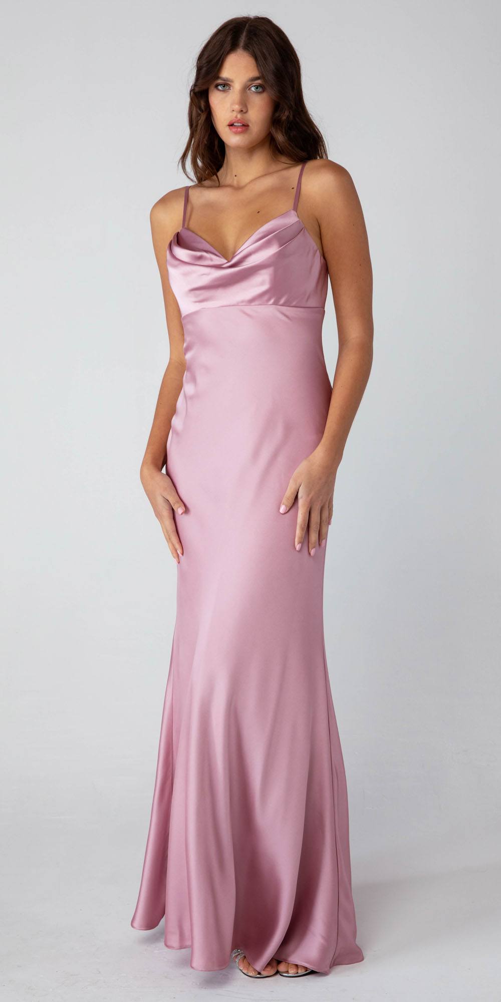 Prom Dresses Formal Prom Long Fitted Dress Eureka Fashion 9711 Dusty Rose