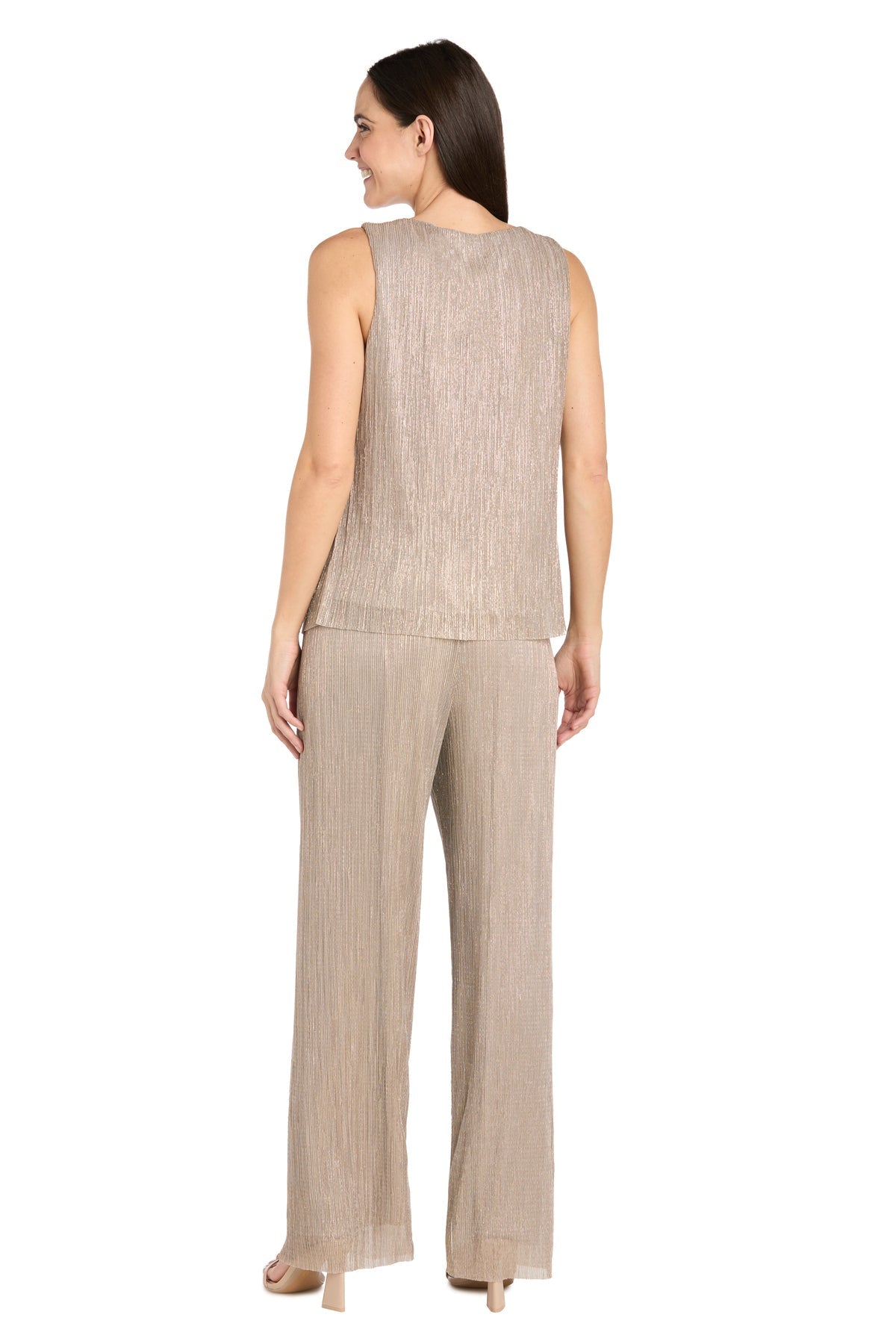 R&M Richards 9722P Long Three Piece Jacket Formal Petite Pant Suit