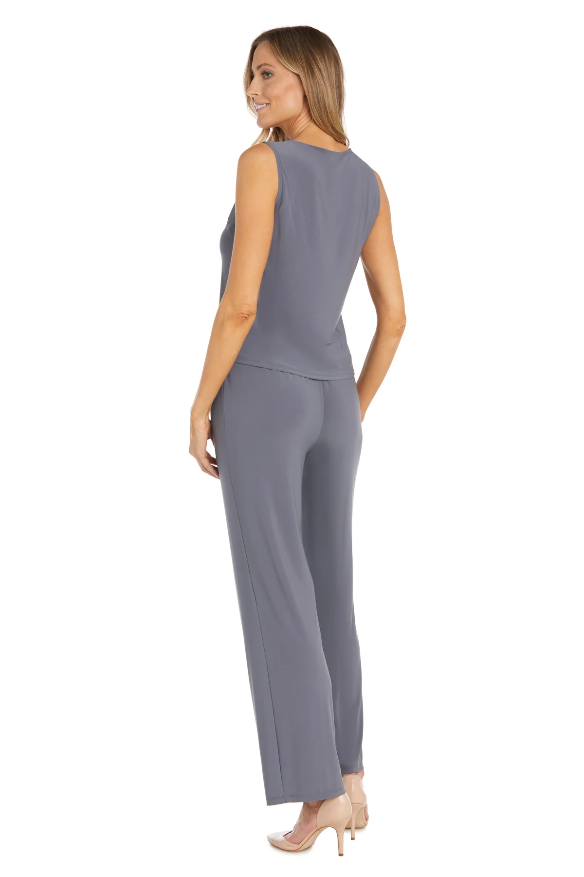 R&M Richards 9731 Long Sequins Jacket Dress Pant Set
