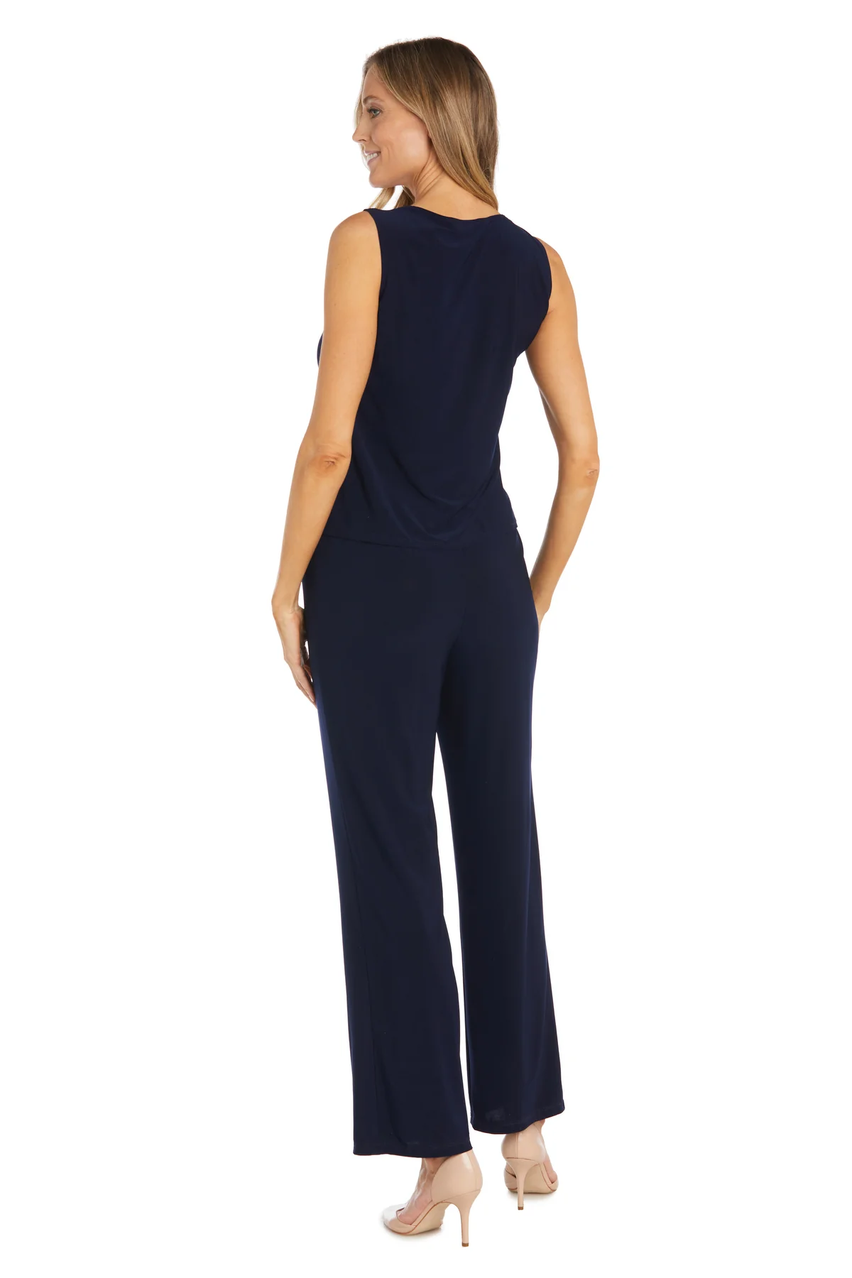 R&M Richards 9731 Long Sequins Jacket Dress Pant Set