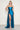 Prom Dresses Sit Long Formal Metallic Prom Slit Dress Teal