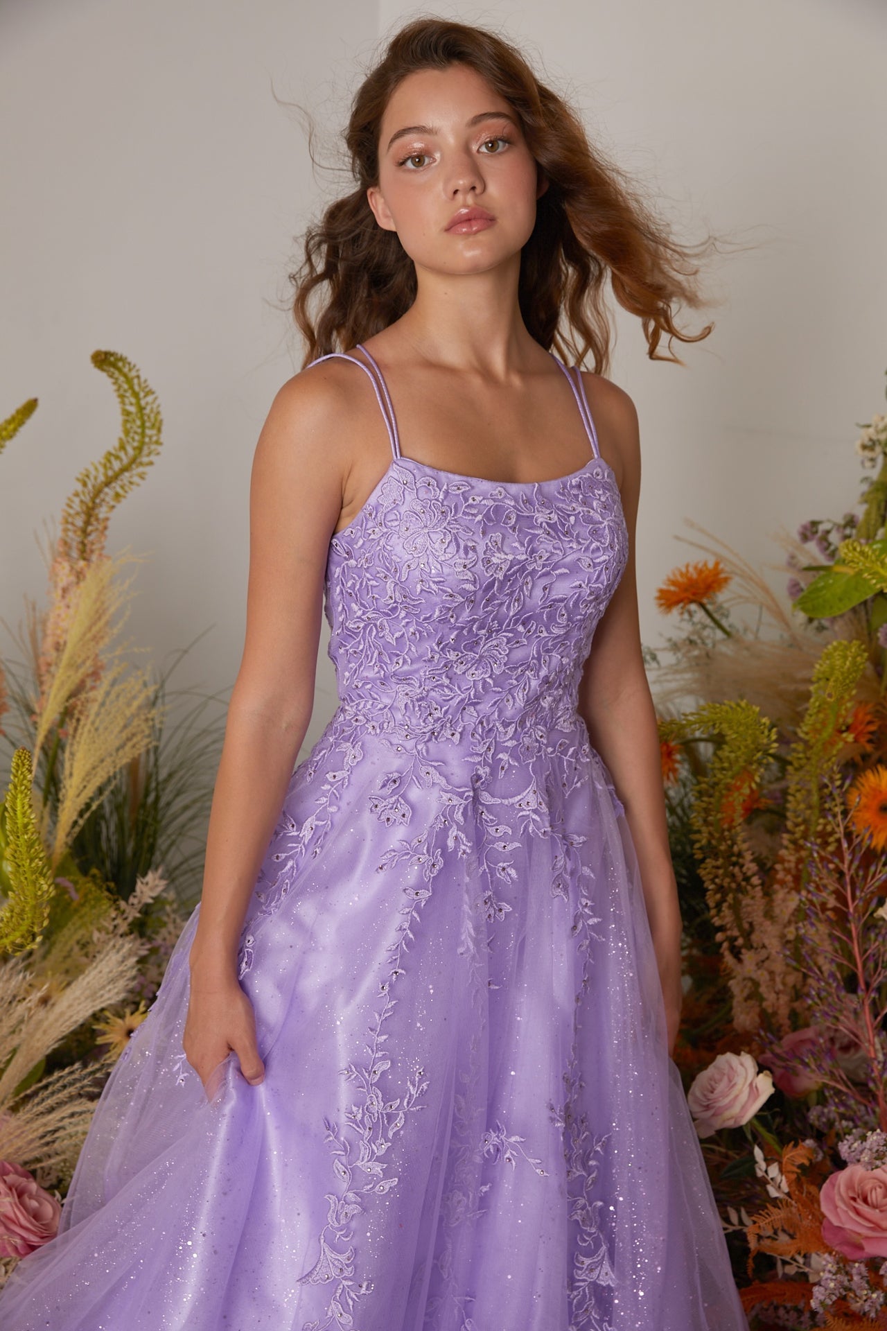 Prom Dresses Long Formal Lace Prom A Line Dress Eureka Fashion 9757 Lilac