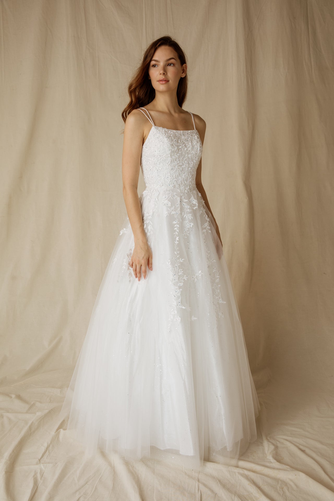 Wedding Dresses Long Bridal Lace Wedding A Line Dress Eureka Fashion 9757 Off White