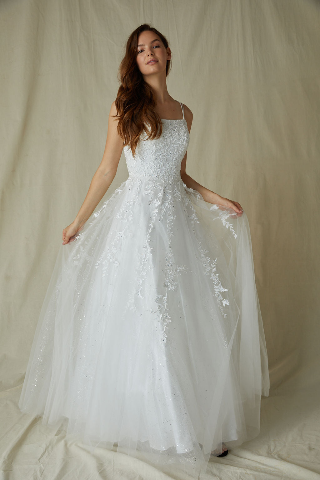 Wedding Dresses Long Bridal Lace Wedding A Line Dress Eureka Fashion 9757 Off White