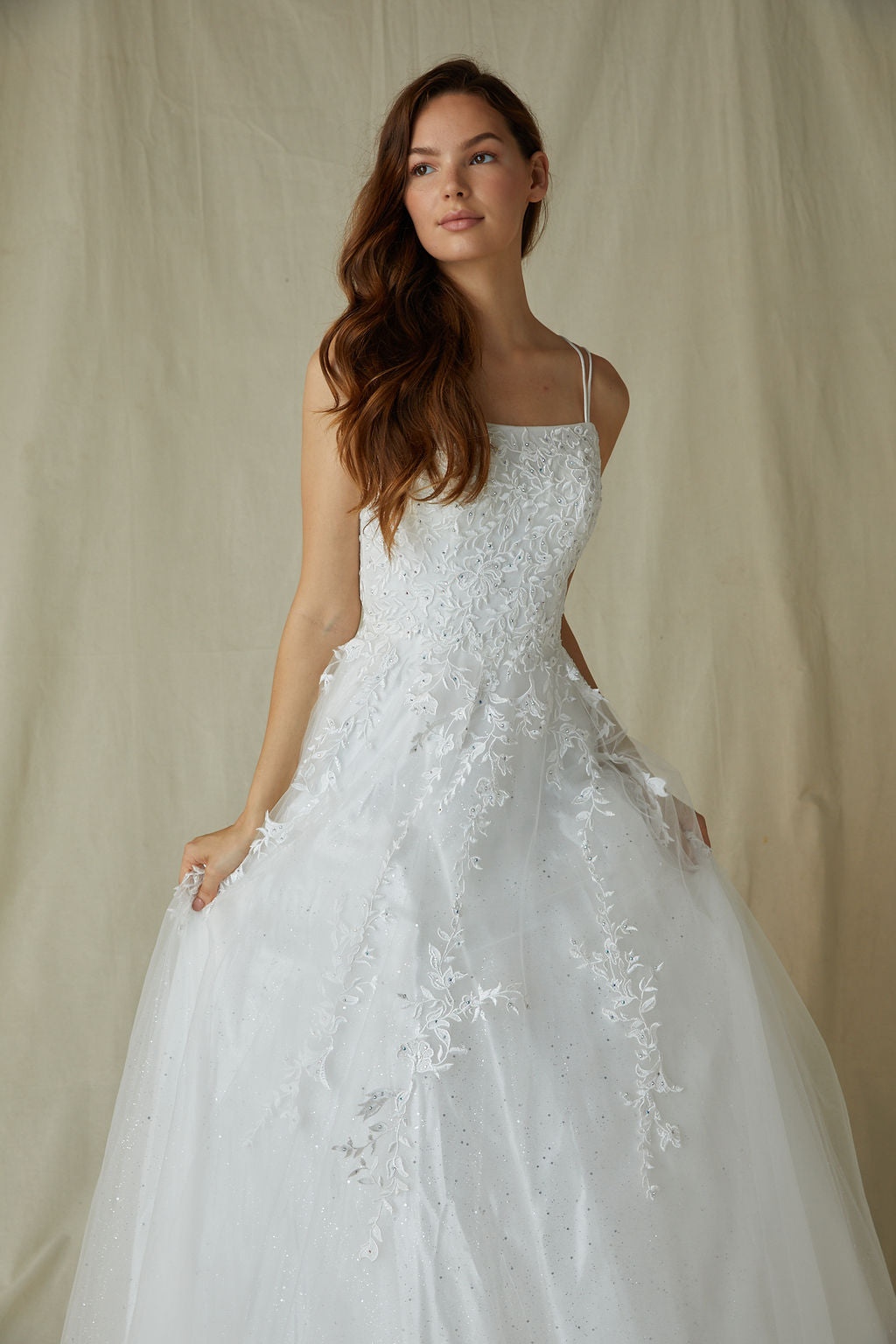 Wedding Dresses Long Bridal Lace Wedding A Line Dress Eureka Fashion 9757 Off White