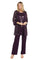 Pant Suit Long Sequins Pant Set Eggplant