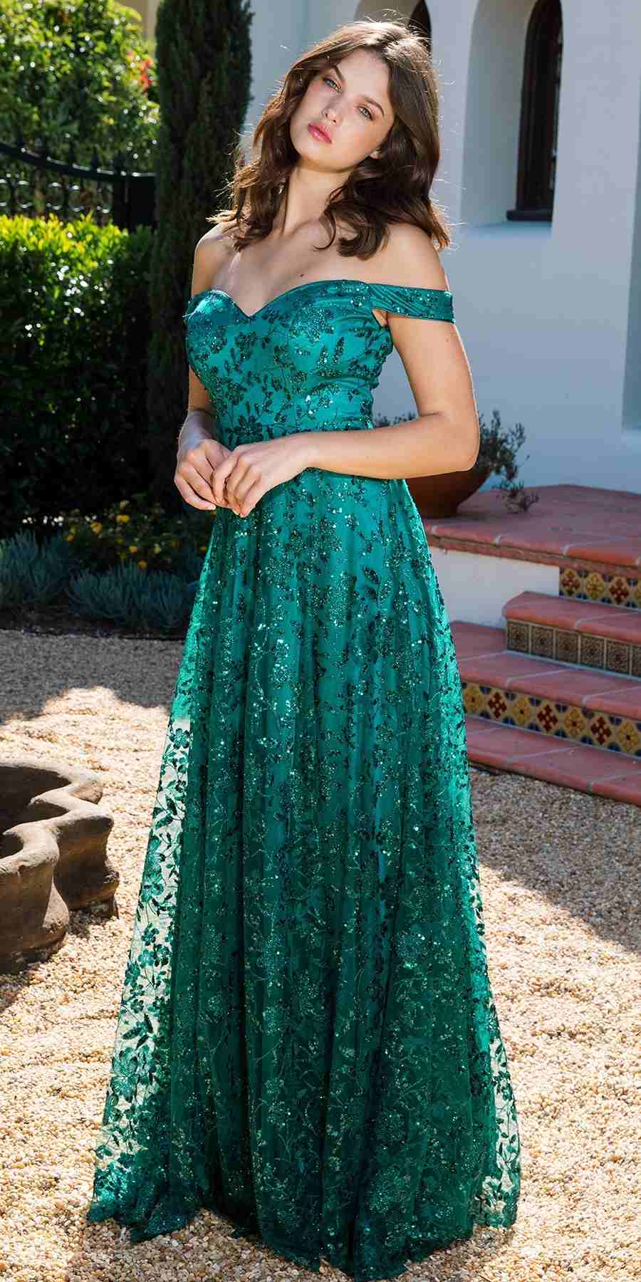 Prom Dresses Long Sequin Prom Formal A Line Dress Eureka Fashion 9766 Emerald Green
