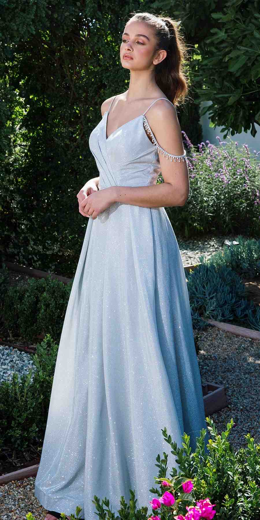 Prom Dresses A Line Glitter Long Formal Prom Dress Eureka Fashion 9800 Silver