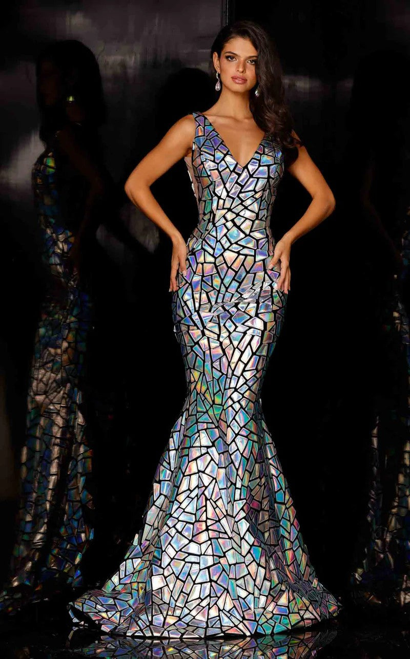 Jessica Angel 981 Fitted Long Formal Prom Mermaid Beaded Dress