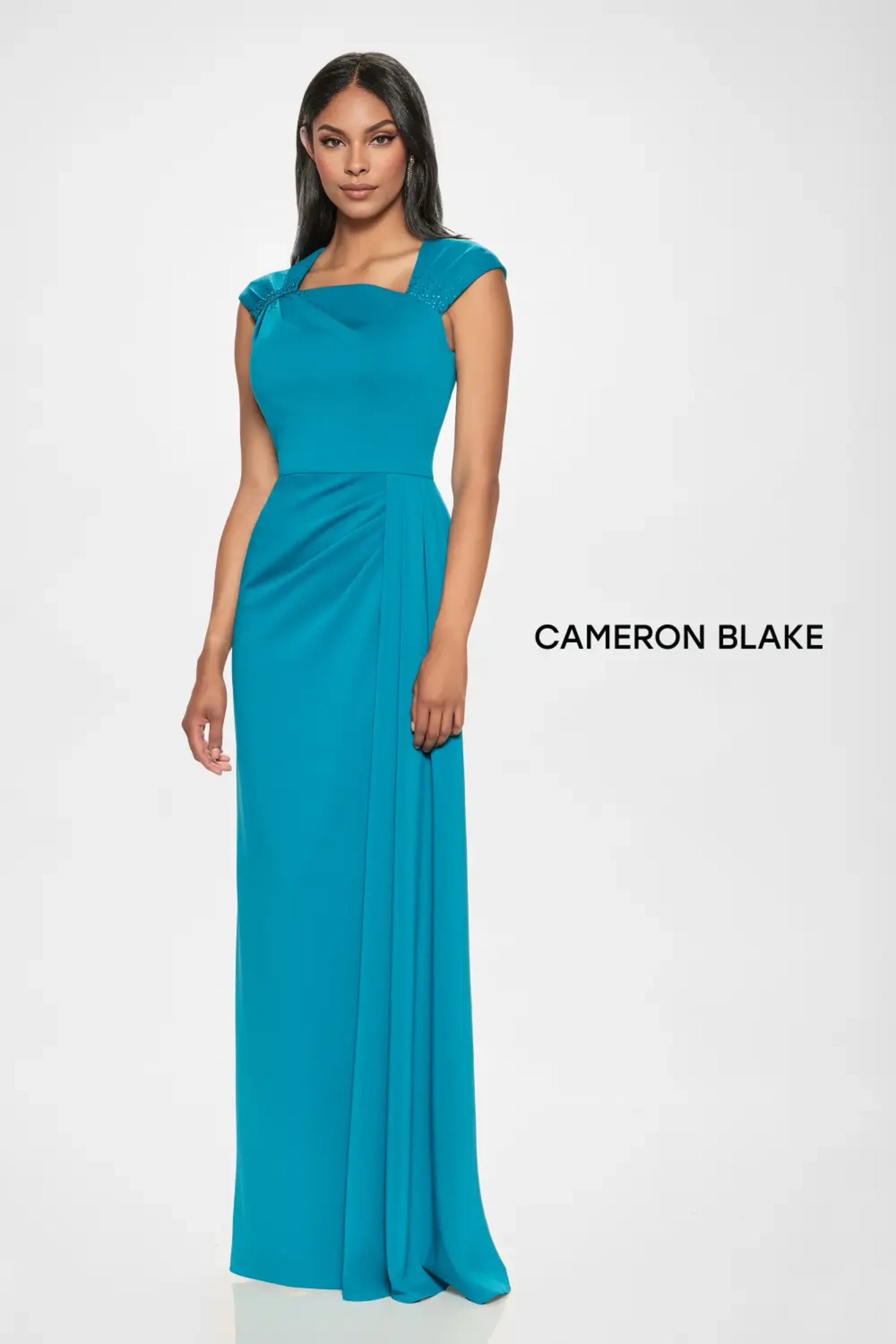 Cameron Blake CB205 Long Formal Beaded Evening Gown