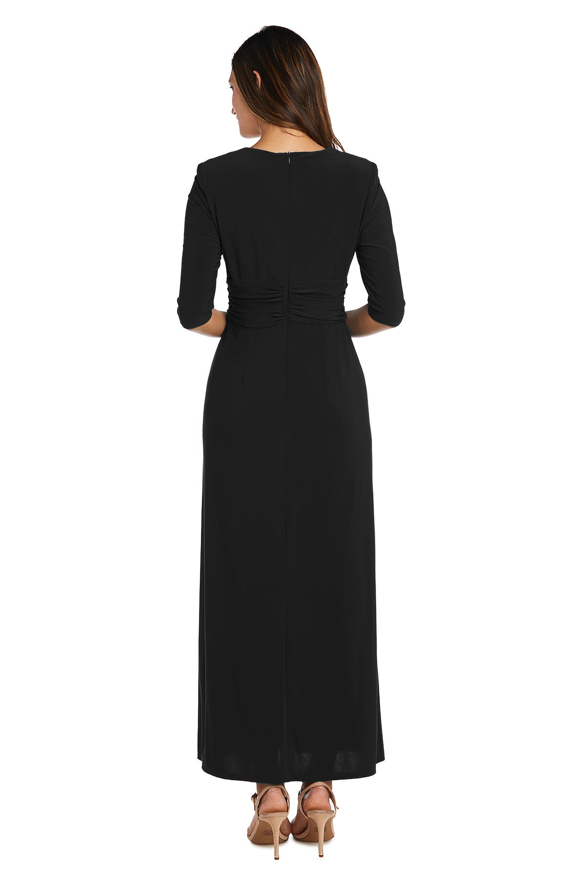R&M Richards 9826 Long Wrap Gown Formal Evening Dress