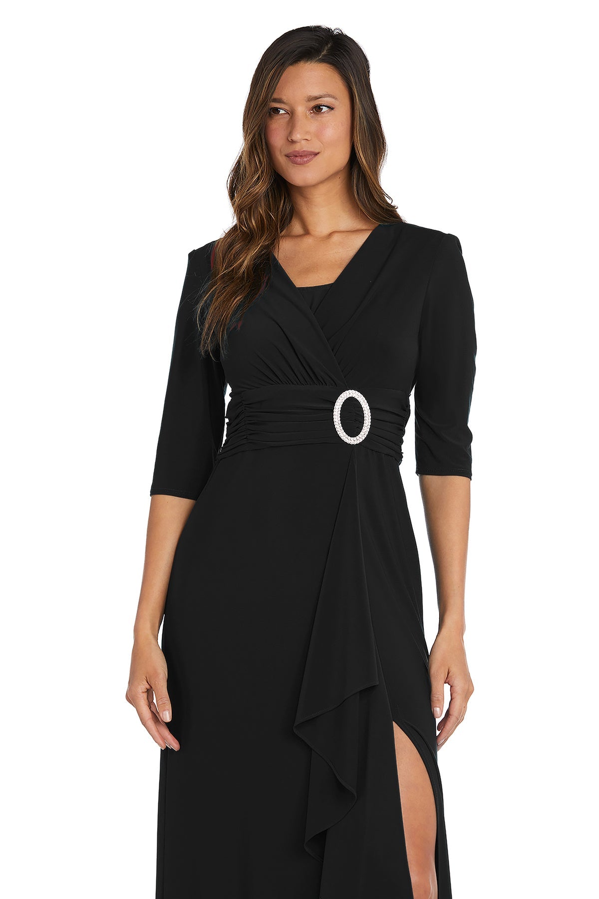Formal Dresses Long Wrap Gown Formal Evening Dress Black