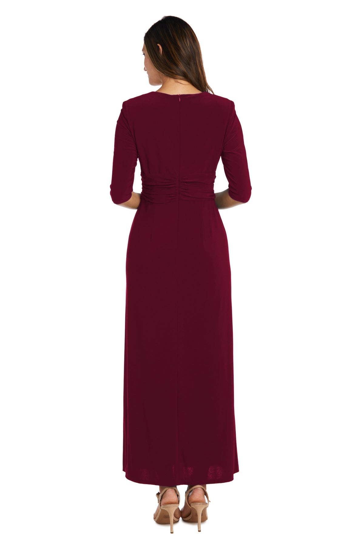 R&M Richards 9826 Long Wrap Gown Formal Evening Dress