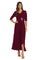Formal Dresses Long Wrap Gown Formal Evening Dress Merlot
