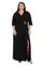Plus Size Formal Dresses Long Formal Wrap Gown Black