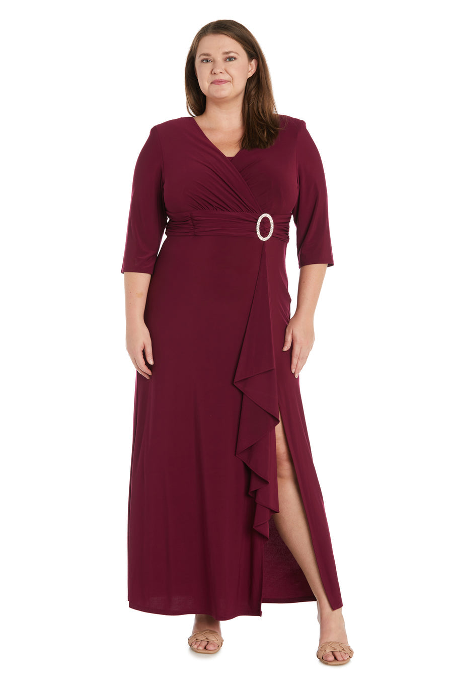R&M Richards 9826W Long Formal Plus Size Gown