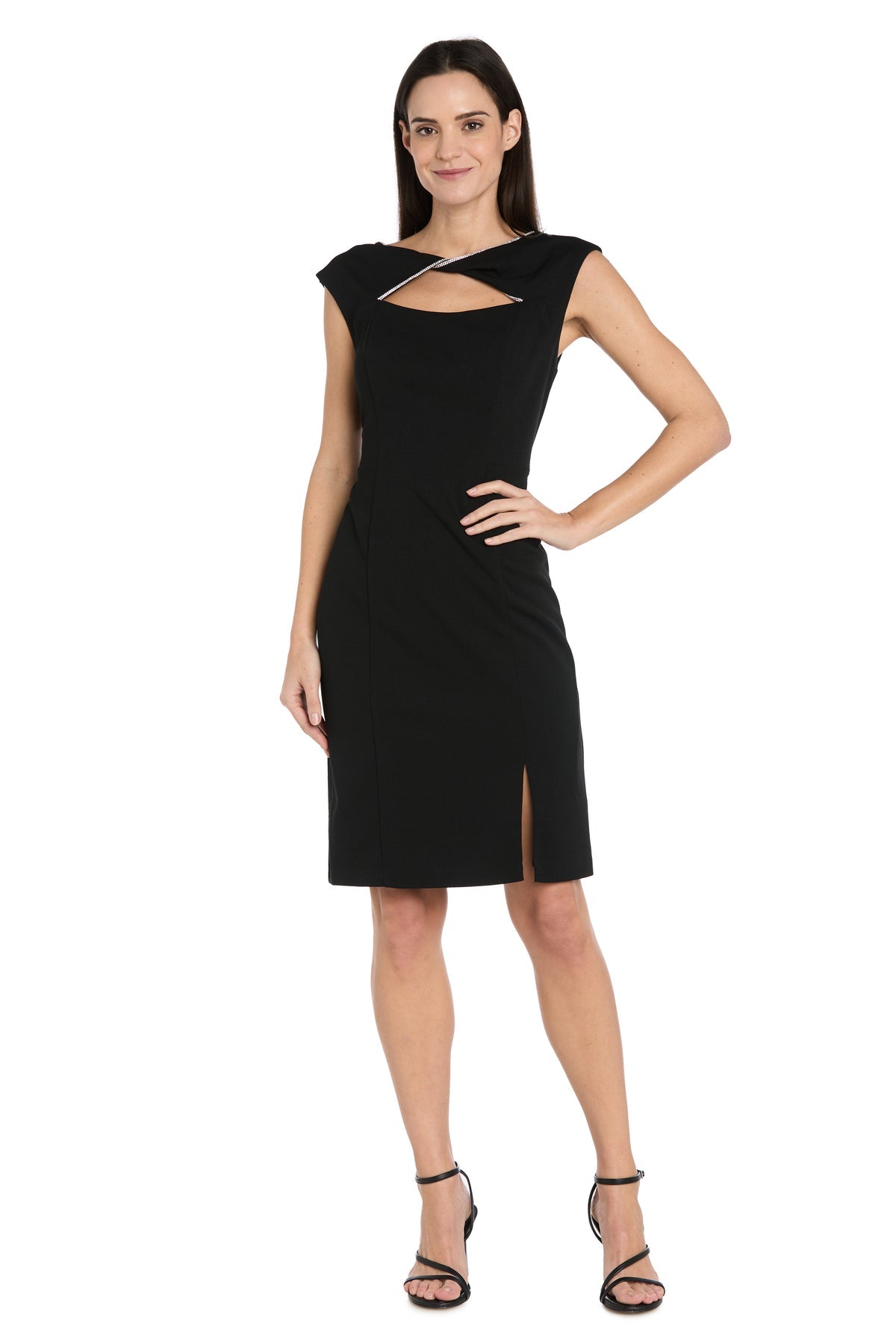 Cocktail Dresses Mini Fitted Cocktail Short Dress R&M Richards 9831 Black