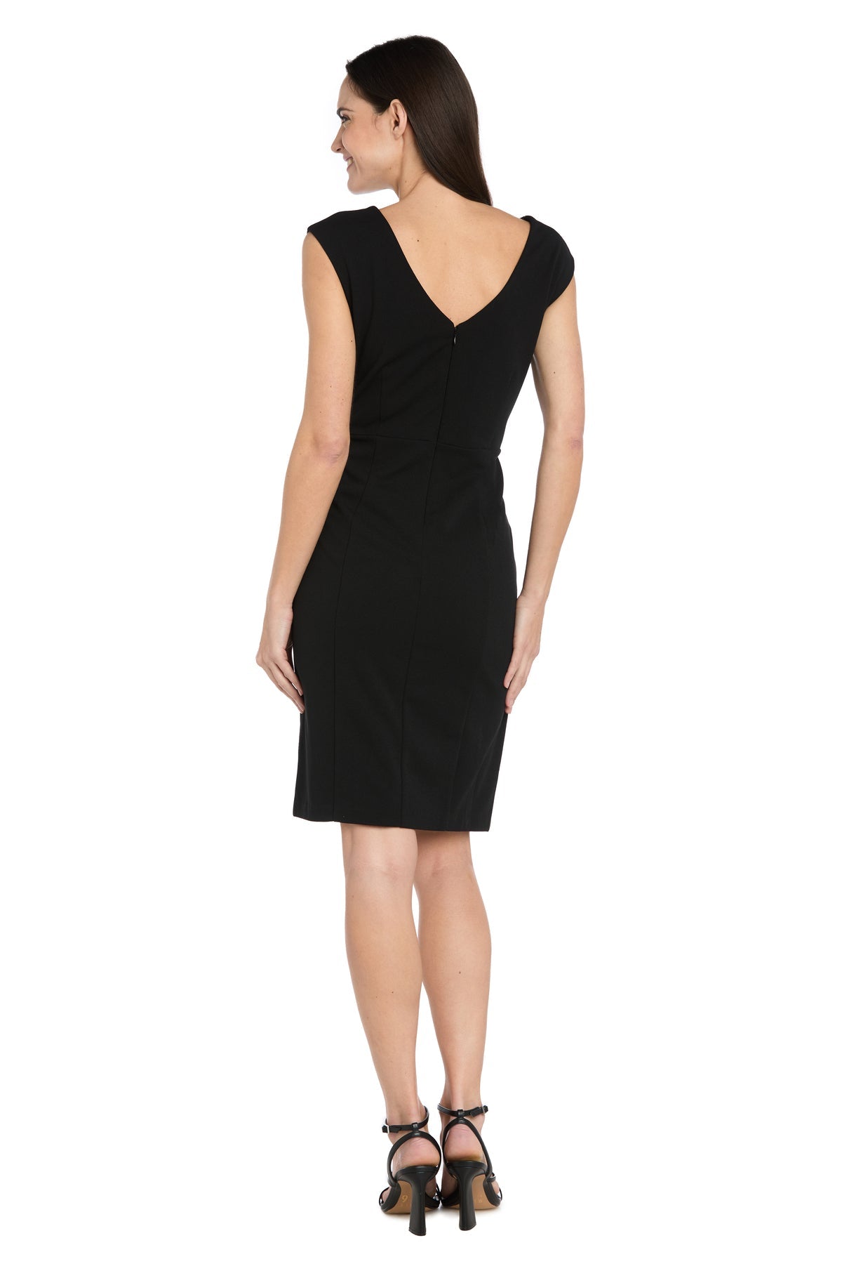Cocktail Dresses Mini Fitted Cocktail Short Dress R&M Richards 9831 Black