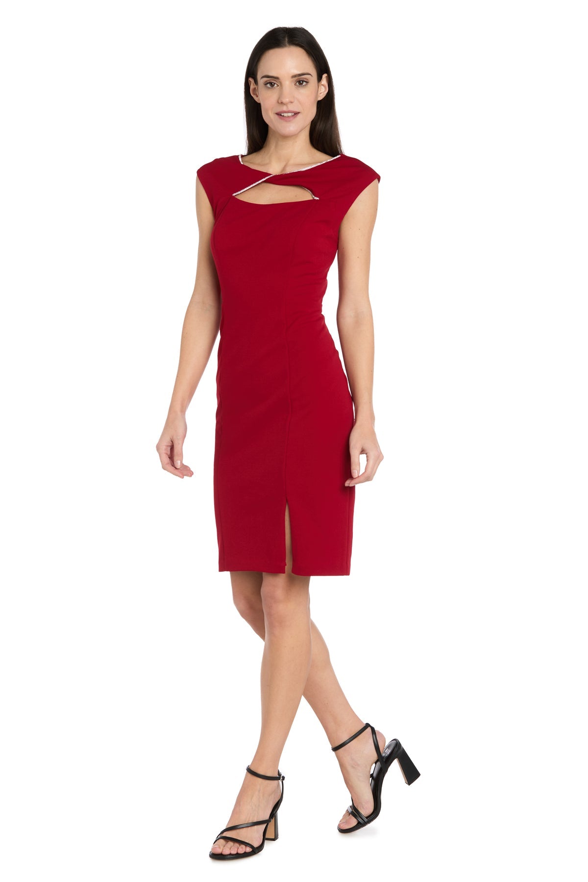 Cocktail Dresses Mini Fitted Cocktail Short Dress R&M Richards 9831 Red